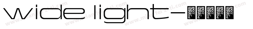 wide light字体转换